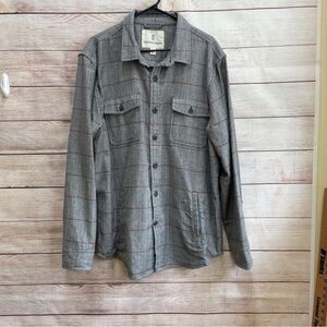MUTUAL WEAVE HERRINGBONE PRINT FLANNEL SHIRT
